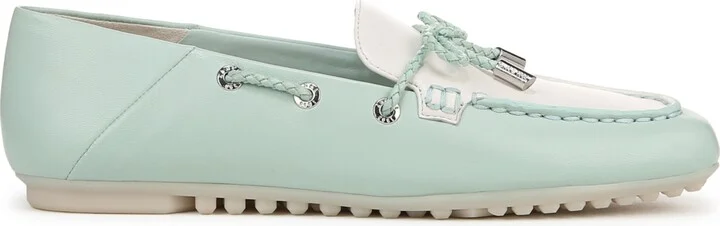 Franco Sarto Women's Zepher Square Toe Apron Toe Boat Shoes - Tan/White Leather - Image 6