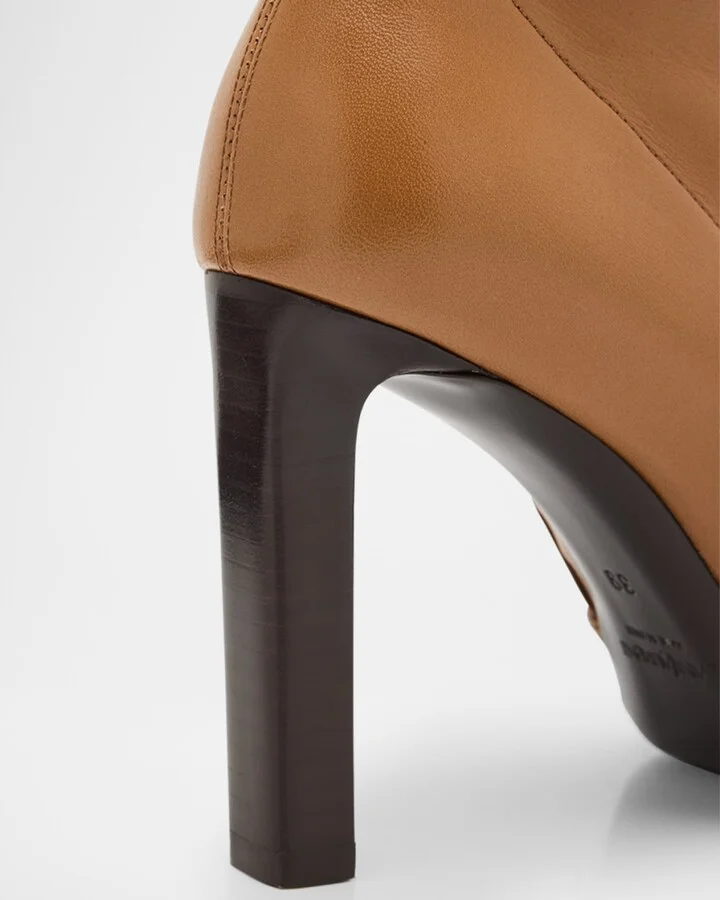 Francoise Smooth Leather Knee-High Boots - Image 5