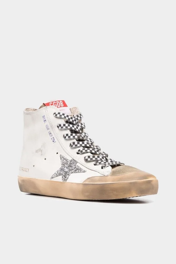 Francy Penstar Glitter Silver Star Leather Sneaker - Image 2
