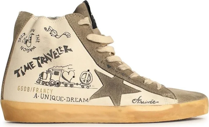 'francy' White Leather Sneakers