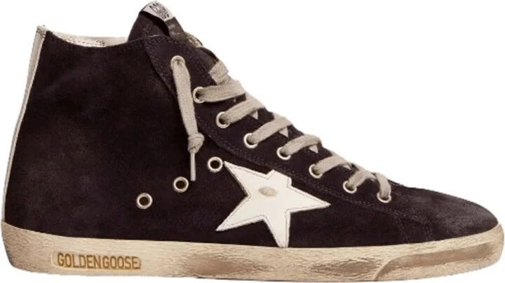 Francy White Leather Star and Heel Tab Women's Sneakers