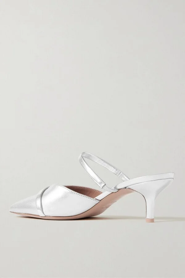 Frankie 45 metallic snake-effect leather mules - Image 6
