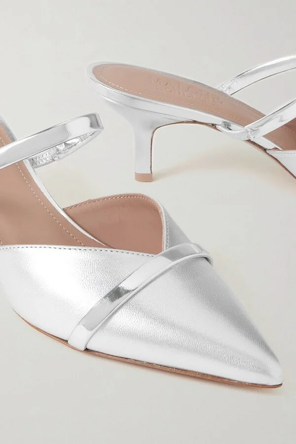 Frankie 45 metallic snake-effect leather mules - Image 7