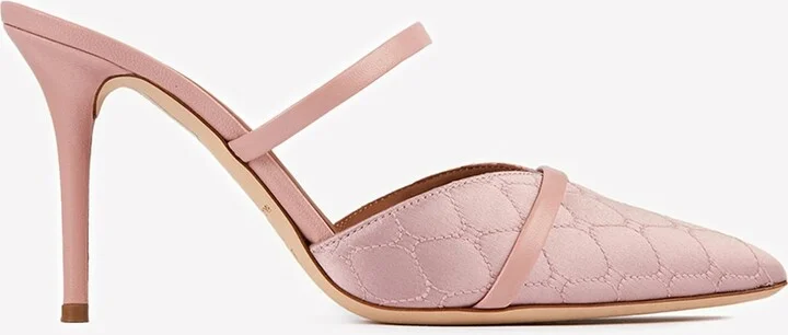 Frankie 85 Quilted Satin Mules