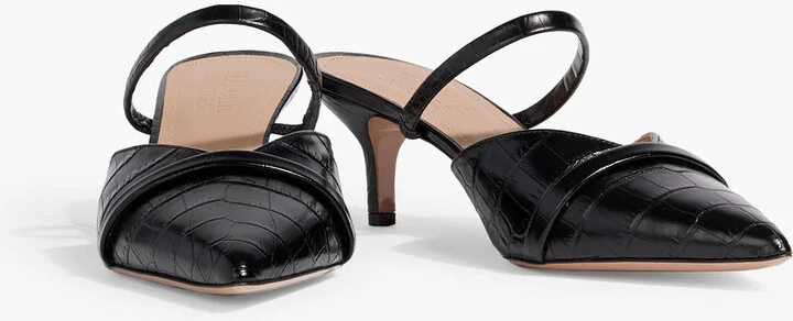 Frankie croc-effect leather mules - Image 2