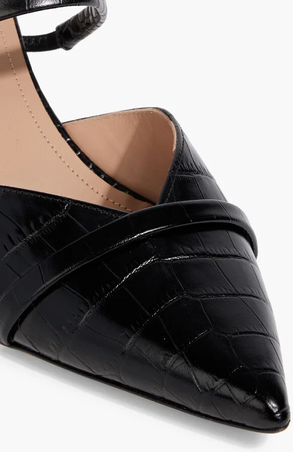 Frankie croc-effect leather mules - Image 4