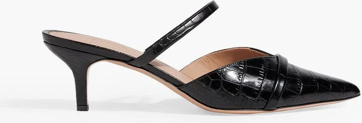 Frankie croc-effect leather mules