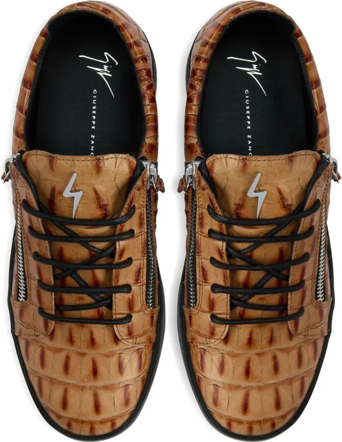 Frankie crocodile-effect sneakers - Image 4