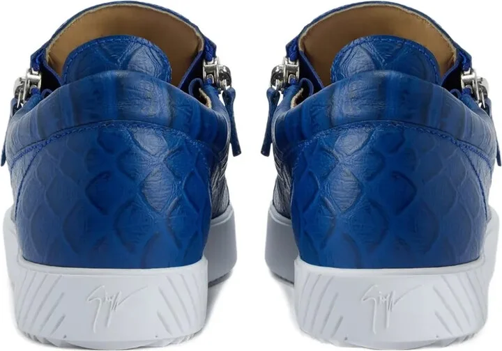 Frankie crocodile-effect zip sneakers - Image 3