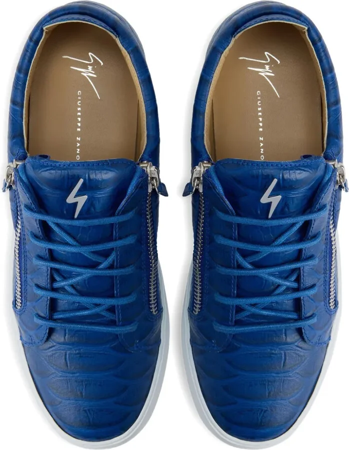 Frankie crocodile-effect zip sneakers - Image 4