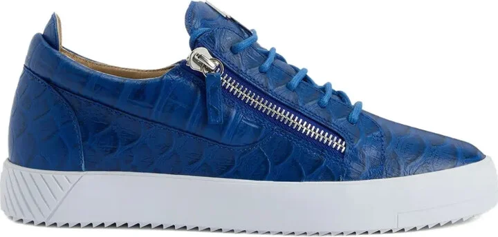 Frankie crocodile-effect zip sneakers - Image 5