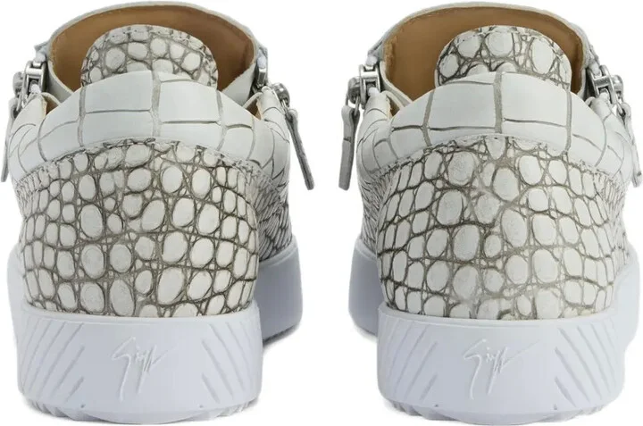 Frankie crocodile-effect zip sneakers - Image 3