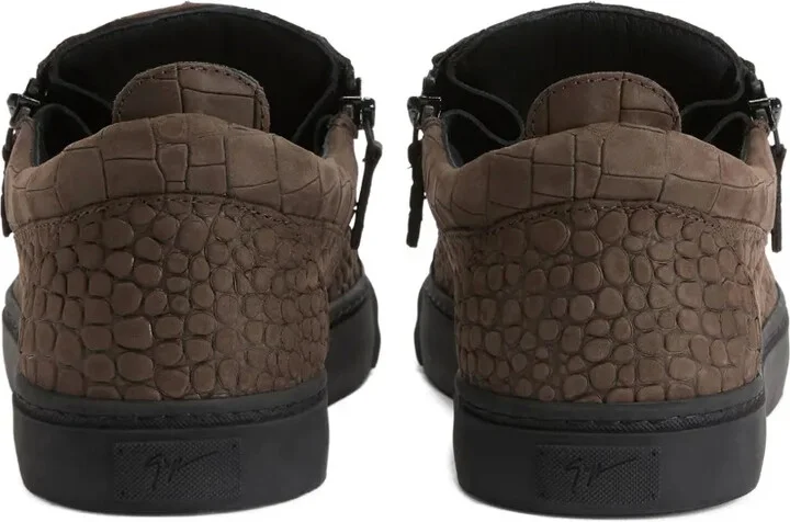 Frankie crocodile-effect zip sneakers - Image 3