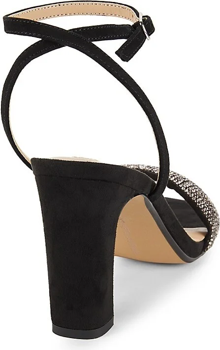 Frankie Embellished Trim Leather Sandals - Image 3