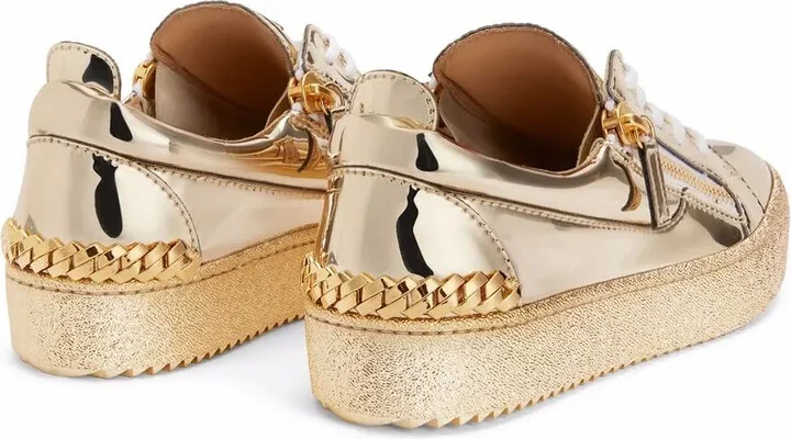 Frankie gold sneakers - Image 3