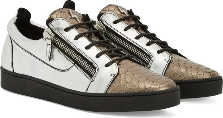 Frankie leather zip-detail sneakers - Image 2