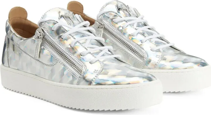Frankie metallic-finish sneakers - Image 2