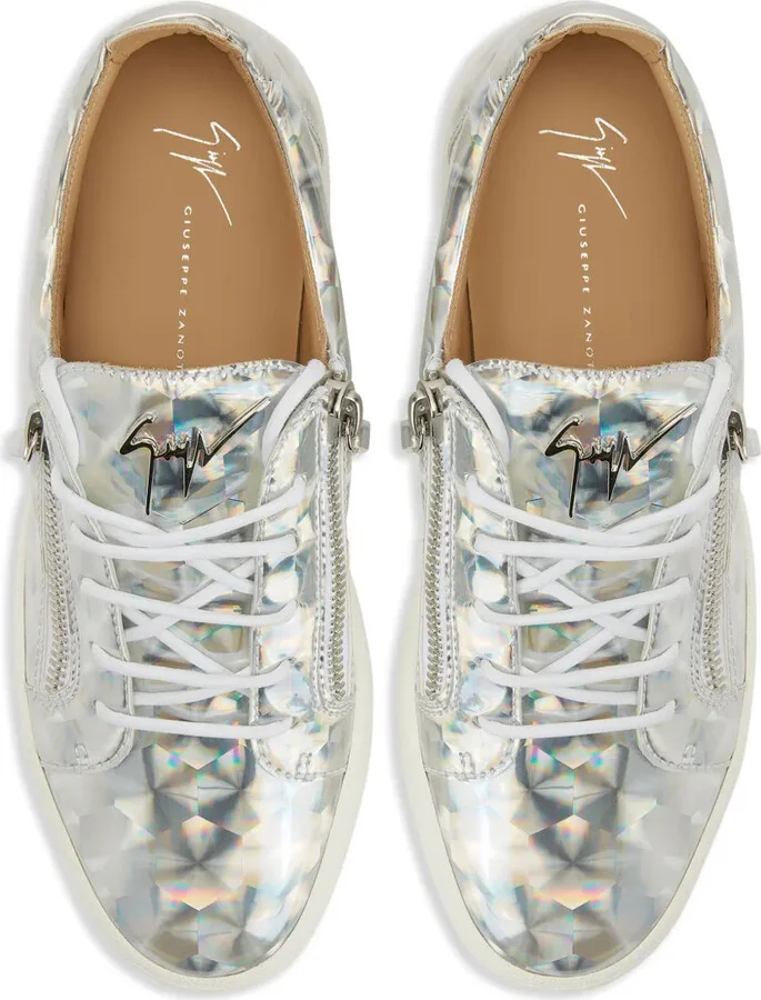 Frankie metallic-finish sneakers - Image 3