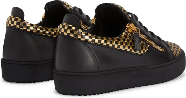 Frankie metallic-finish sneakers - Image 3