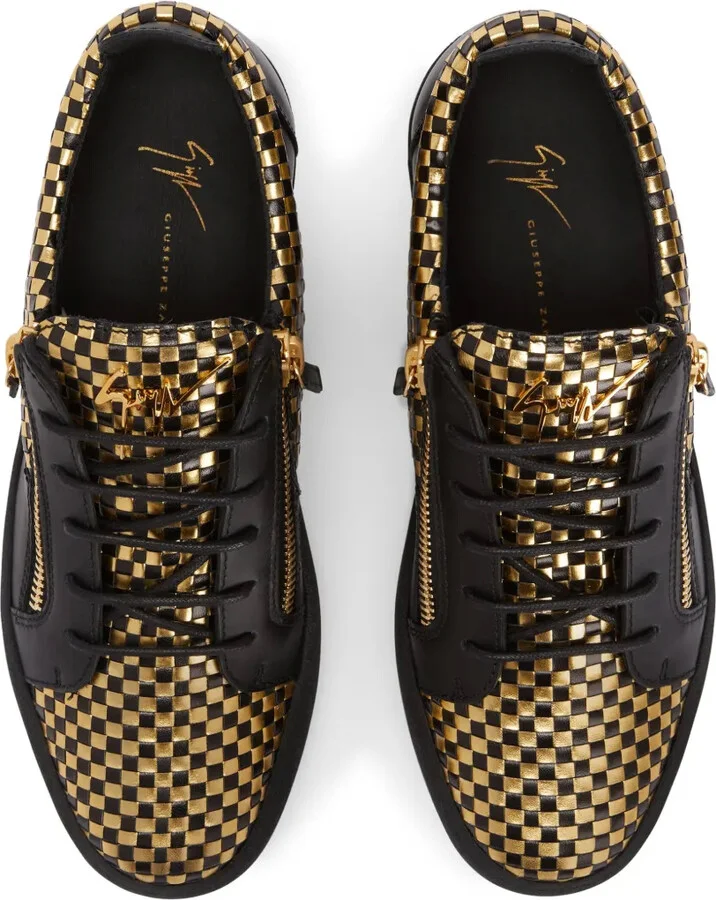 Frankie metallic-finish sneakers - Image 4