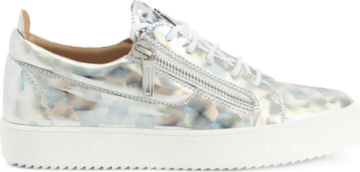Frankie metallic-finish sneakers