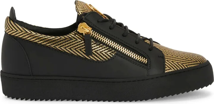 Frankie metallic-finish sneakers