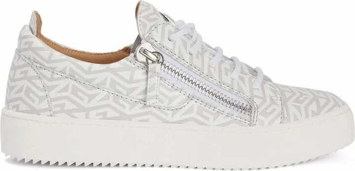 Frankie monogram low-top sneakers