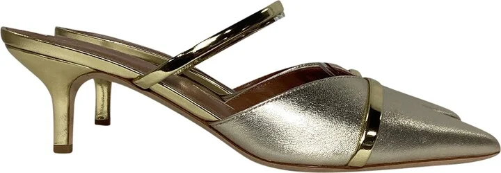 Frankie Mules in Gold Leather