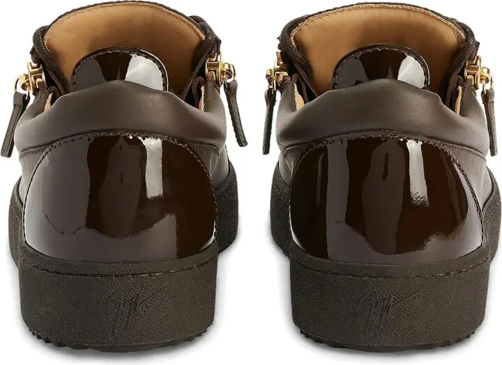 Frankie patent-leather lace-up sneakers - Image 3
