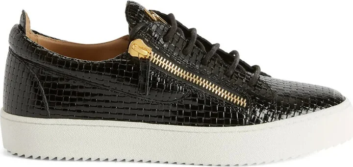 Frankie patent-leather sneakers