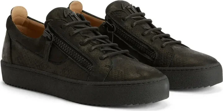 Frankie python-print suede sneakers - Image 2