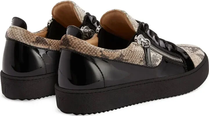 Frankie snakeskin-print leather sneakers - Image 3