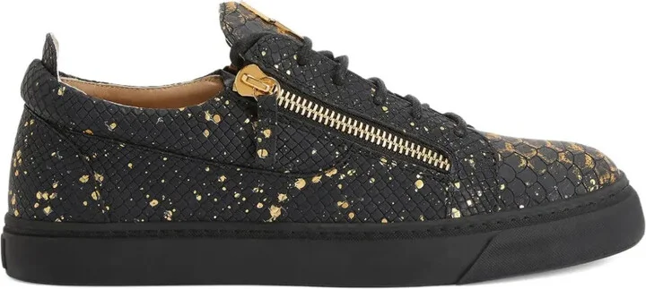 Frankie snakeskin-print zip sneakers - Image 5