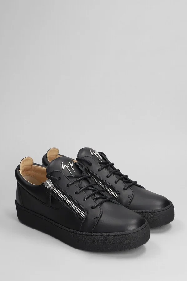 Frankie Sneakers In Black Leather - Image 2