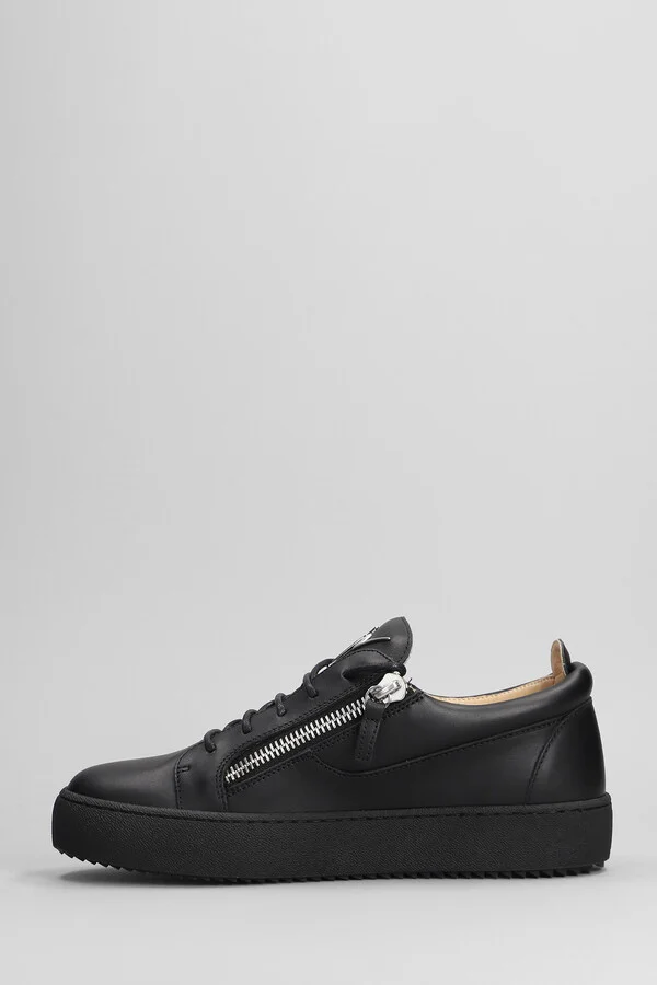 Frankie Sneakers In Black Leather - Image 3