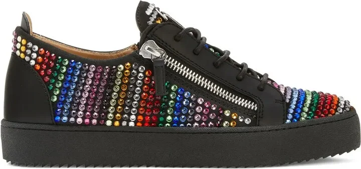 Frankie Strass log-top sneakers