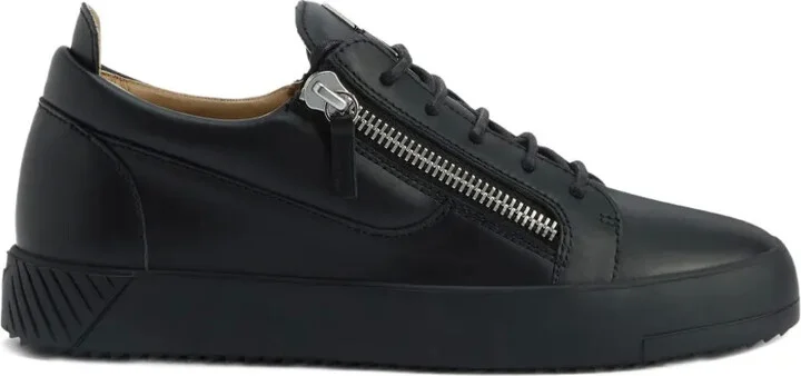 Frankie zip-detail leather sneakers - Image 5
