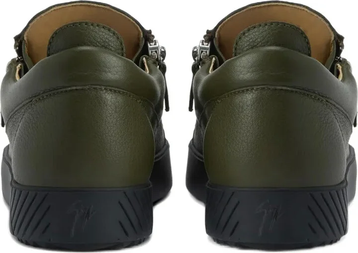 Frankie zip-detail leather sneakers - Image 3