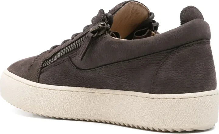 Frankie zip-detail leather sneakers - Image 3