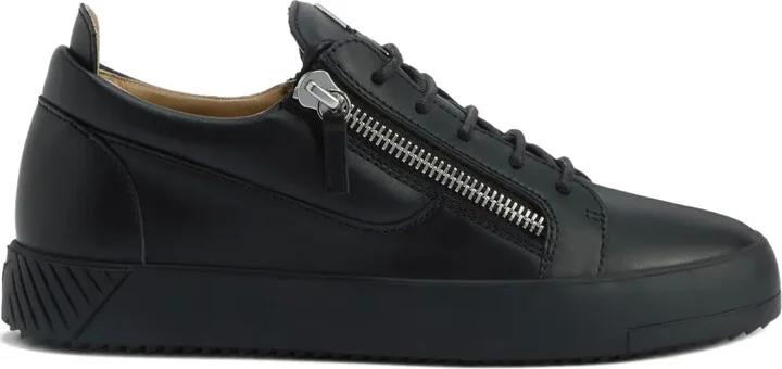 Frankie zip-detail leather sneakers