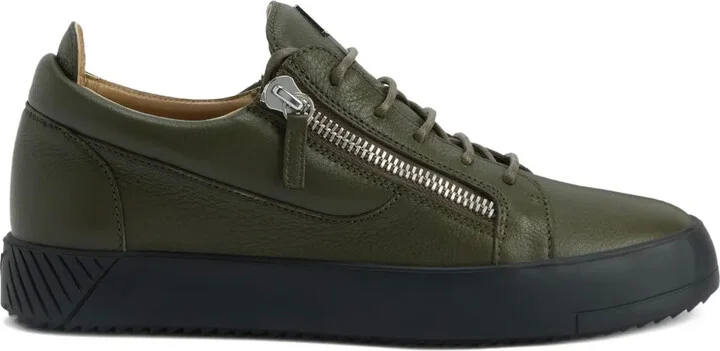 Frankie zip-detail leather sneakers