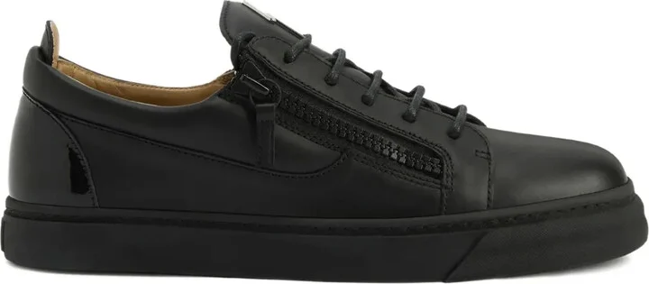 Frankie zip-detail leather sneakers