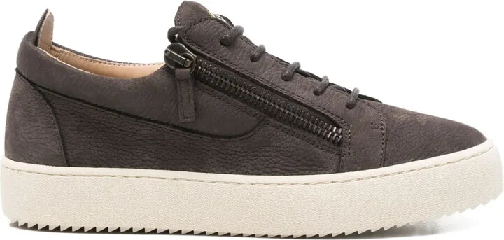Frankie zip-detail leather sneakers