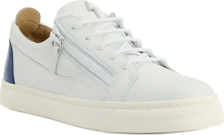 Frankie zip-detail leather trainers - Image 2