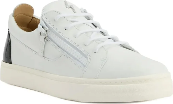 Frankie zip-detail leather trainers - Image 2