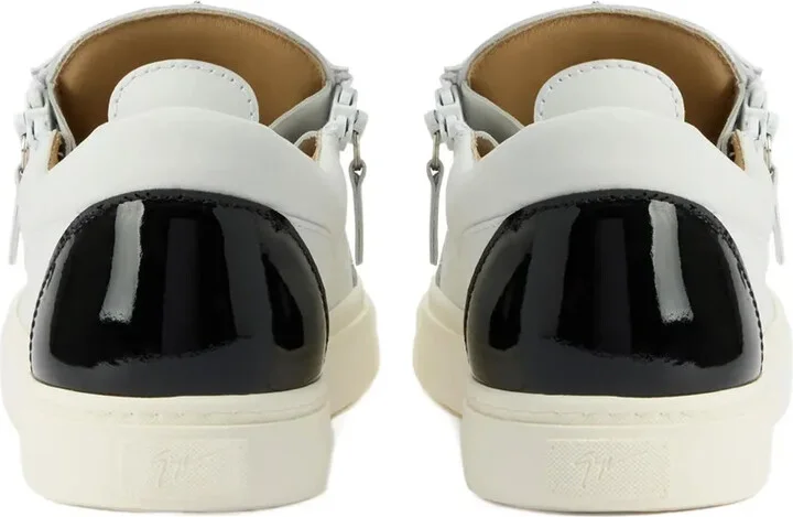 Frankie zip-detail leather trainers - Image 3
