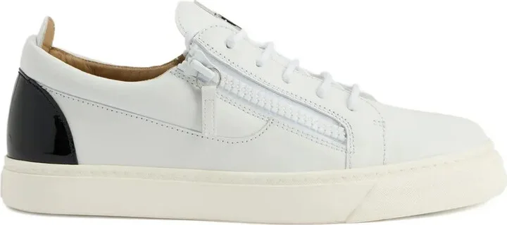 Frankie zip-detail leather trainers - Image 5