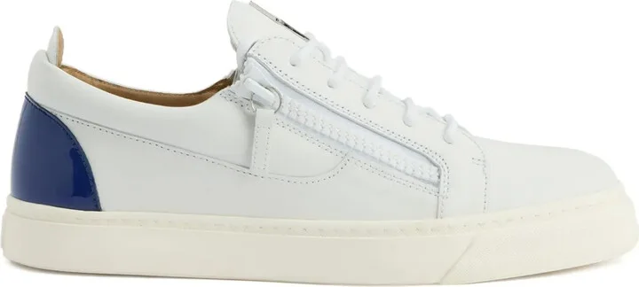 Frankie zip-detail leather trainers