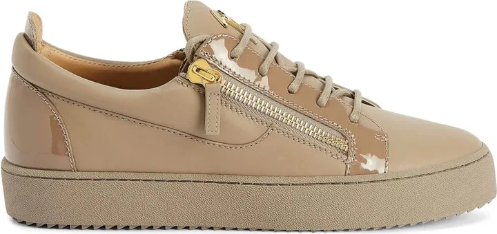 Frankie zip-detail trainers