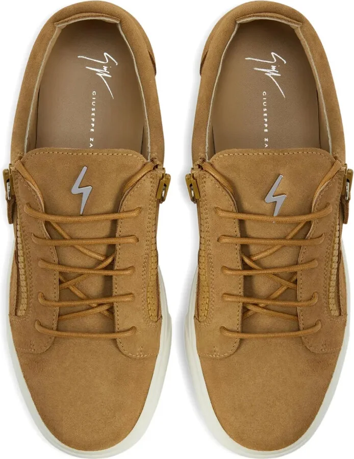 Frankie zip-fastening suede trainers - Image 3